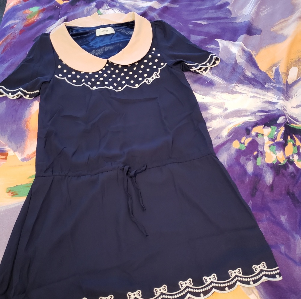 Cute Navy Blue Dress